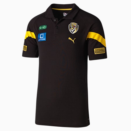 Richmond Football Club Men's Team Polo, Puma Black-RFC, small-AUS