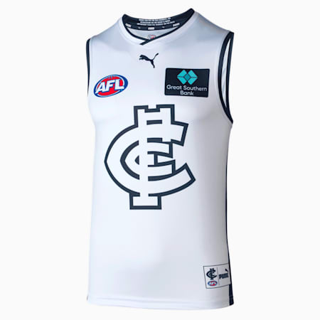 Carlton Football Club Replica CLASH Guernsey, Puma White-CFC, small-AUS