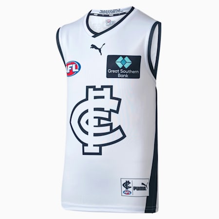 Carlton Football Club Youth Replica CLASH Guernsey, Puma White-CFC, small-AUS