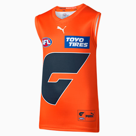 GWS GIANTS Youth Replica AWAY Guernsey, Orange Tiger-GIANTS, small-AUS