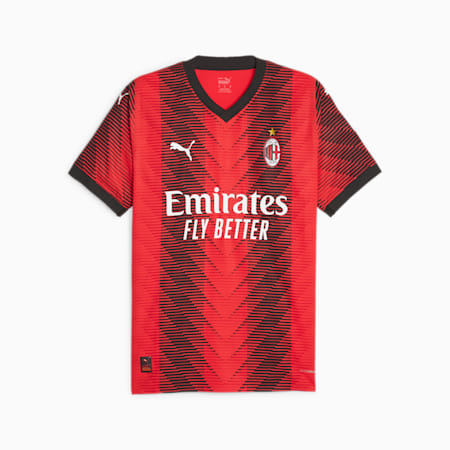 Męska autentyczna koszulka domowa AC Milan 23/24, For All Time Red-PUMA Black, small