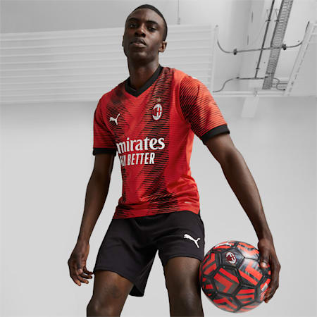 Camiseta AC Milan réplica local para hombre, For All Time Red-PUMA Black, small-PER