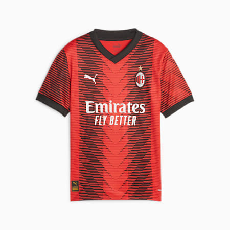 Maillot Home 23/24 A.C. Milan Enfant et Adolescent, For All Time Red-PUMA Black, small