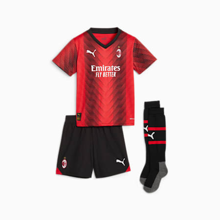 Zestaw domowy AC Milan 23/24 dla małych dzieci, For All Time Red-PUMA Black, small