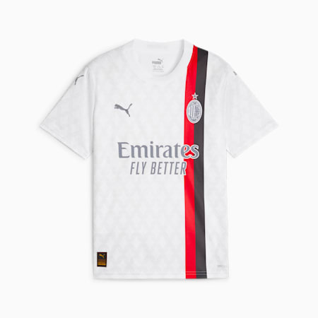 AC Milan 23/24 uitshirt voor jongeren, PUMA White-Feather Gray, small