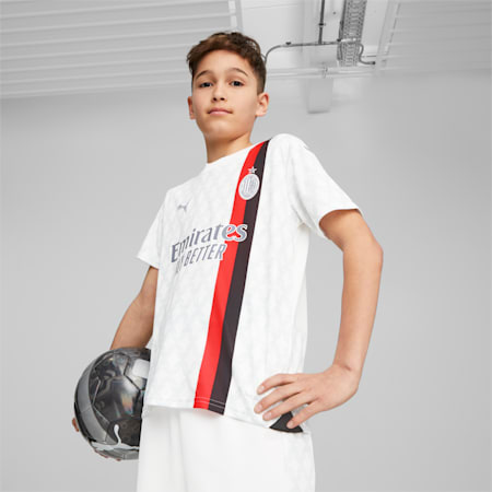 AC Milan 23/24 Away Kids Jersey, PUMA White-Feather Gray, small-AUS