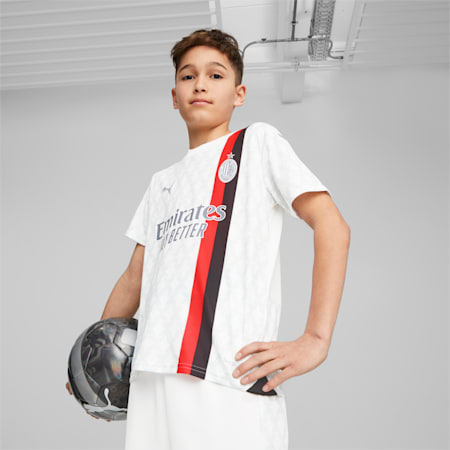 AC Milan 23/24 Away Jersey Youth, PUMA White-Feather Gray, small