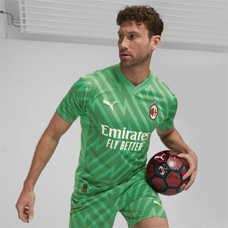 Camiseta de portero AC Milan de manga corta para hombre, Grassy Green, small