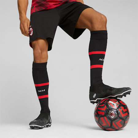 กางเกงขาสั้นฟุตบอล AC Milan เกรดแฟนบอล (Replica), PUMA Black-For All Time Red, small-THA
