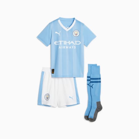 Młodzieżowy mały zestaw domowy Manchester City F.C., Team Light Blue-PUMA White, small