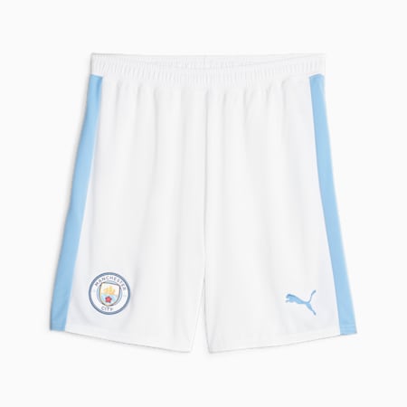Manchester City Football Shorts, PUMA White-Team Light Blue, small