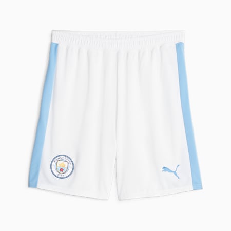 กางเกงขาสั้นฟุตบอล Manchester City เกรดแฟนบอล (Replica), PUMA White-Team Light Blue, small-THA