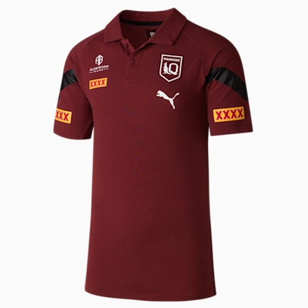 Queensland Maroons Men's Team Polo, Burgundy-QRL, small-AUS