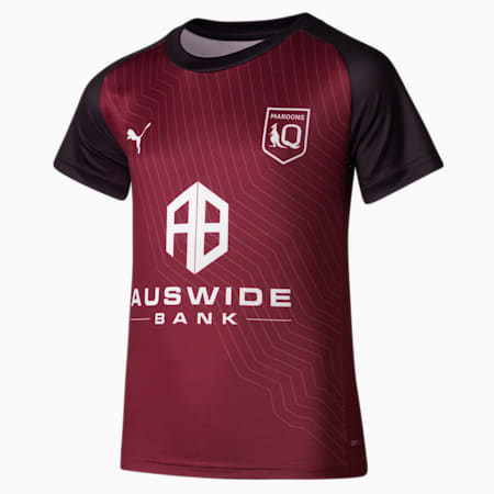 Queensland Maroons Youth Replica Training Tee, Burgundy-QLD, small-AUS