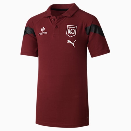 Queensland Maroons Polo - Youth 8-16 years, Burgundy, small-AUS
