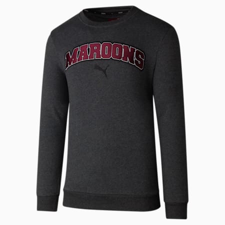 Queensland Maroons Unisex Graphic Crew, Dark Gray Heather, small-AUS