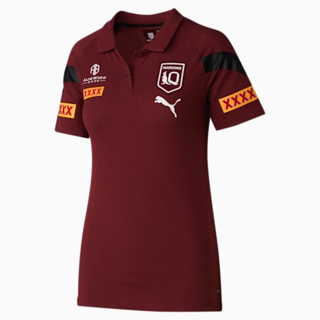 Queensland Maroons Women's Polo, Burgundy-QRL, small-AUS