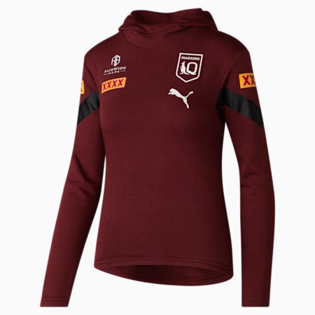 Queensland Maroons Women's Team Hoodie, Burgundy-QRL, small-AUS