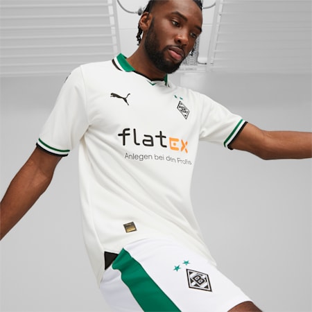 Borussia Mönchengladbach 23/24 Home Jersey Men, PUMA White-Power Green, small