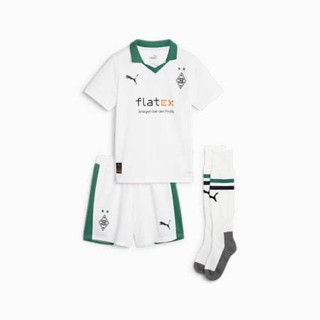 Mini tenue Home 23/24 Borussia Mönchengladbach, PUMA White-Power Green, small