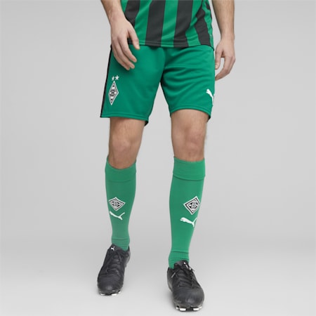 Borussia Mönchengladbach Football Shorts, Power Green-PUMA Black, small