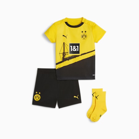 Equipación Borussia Dortmund visitante 23/24 para bebés, Cyber Yellow-PUMA Black, small