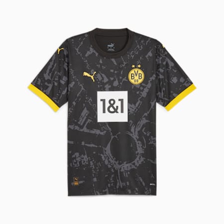 Borussia Dortmund 23/24 Men's Away Jersey, PUMA Black-Cyber Yellow, small-AUS