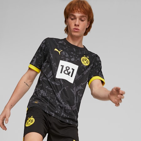 Borussia Dortmund 23/24 Men's Away Jersey, PUMA Black-Cyber Yellow, small-DFA