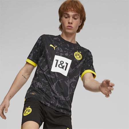 Maglia gara Away Borussia Dortmund 23/24 da uomo, PUMA Black-Cyber Yellow, small