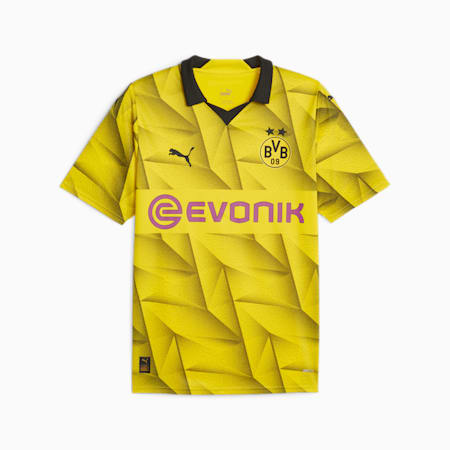Borussia Dortmund 23/24 Men's Third Jersey, Cyber Yellow-PUMA Black, small