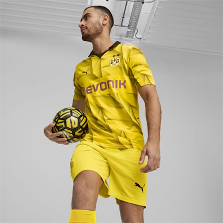 Borussia Dortmund 23/24 derde voetbalshirt voor heren, Cyber Yellow-PUMA Black, small