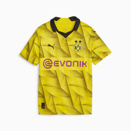 Borussia Dortmund 23/24 Youth Third Jersey, Cyber Yellow-PUMA Black, small