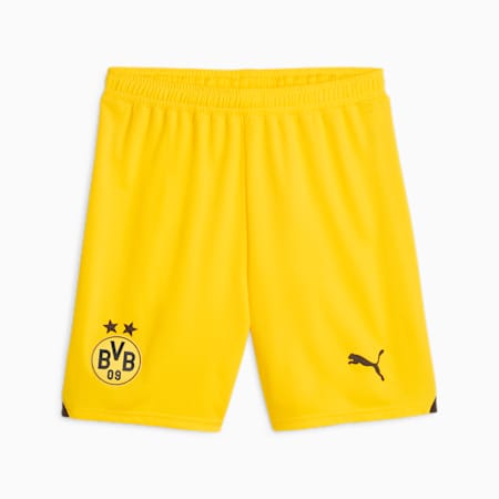 Borussia Dortmund Football Shorts, Cyber Yellow-PUMA Black, small-THA