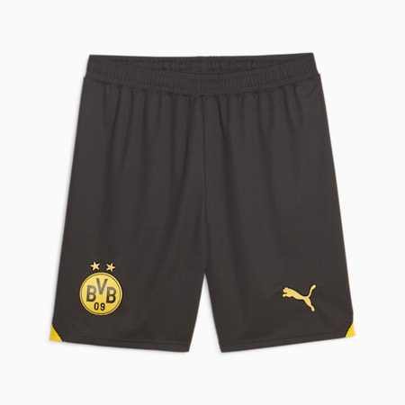 Borussia Dortmund voetbalshort, PUMA Black-Cyber Yellow, small