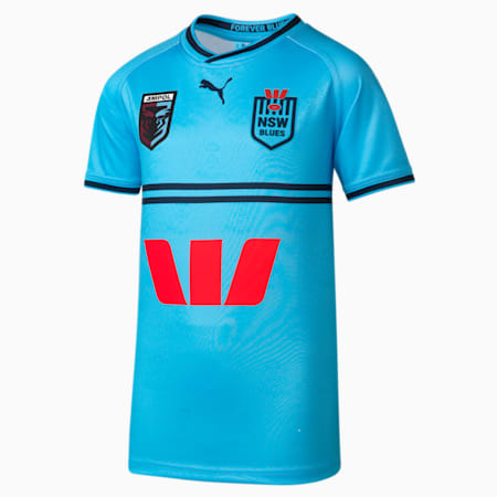 NSW Blues Youth Replica Jersey, Bel Air Blue-- NSW Blues media, small-AUS
