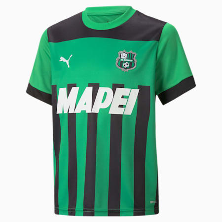 Młodzieżowa domowa koszulka US Sassuolo Calcio 22/23, Green Bee-Puma Black, small