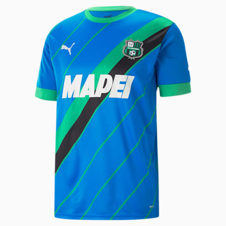 Męska replika dodatkowej koszulki U.S. Sassuolo Calcio 22/23, Electric Blue Lemonade-Green Bee, small