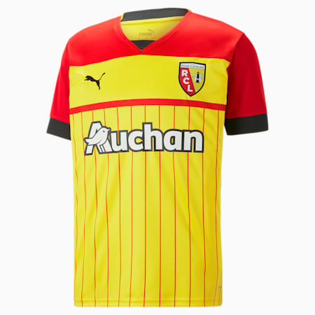 RC Lens thuisshirt, Cyber Yellow-Puma Red, small