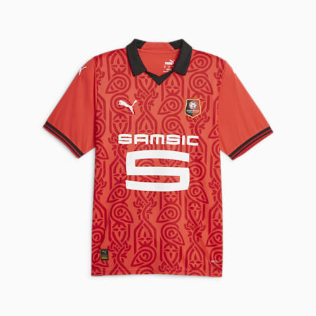 Męska koszulka domowa Stade Rennais F.C. 23/24, PUMA Red-PUMA Black, small