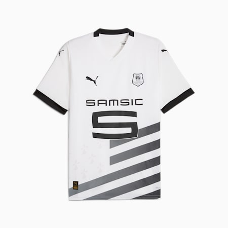 Stade Rennais F.C. 23/24 Men's Away Jersey, PUMA White-PUMA Black, small-AUS