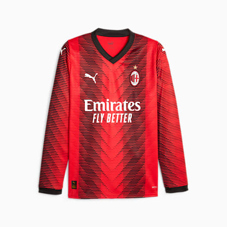 ACM AC밀란 홈 져지 긴팔 레플리카<br>ACM Home Jersey Replica LS, For All Time Red-PUMA Black, small-KOR