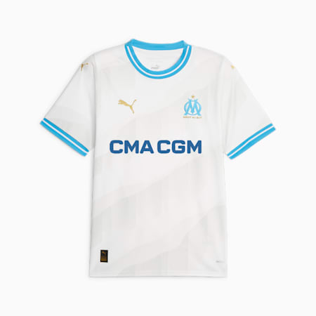 Camiseta deportiva Olympique de Marseille réplica local para hombre, PUMA White, small