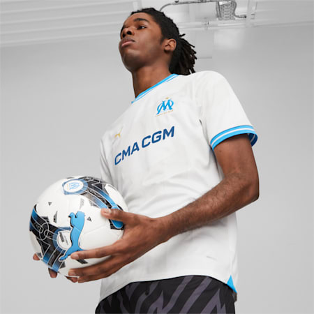 Camiseta deportiva Olympique de Marseille réplica local para hombre, PUMA White, small