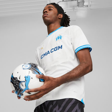 Maglia gara Olympique de Marseille Home Replica da uomo, PUMA White, small