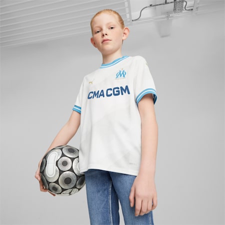 Młodzieżowa koszulka domowa Olympique de Marseille 23/24, PUMA White, small