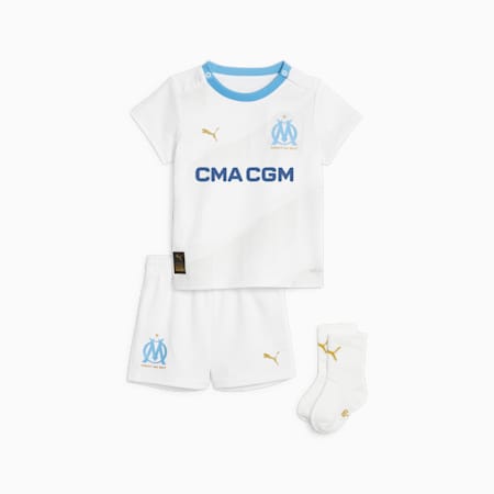 Minikit Home 23/24 Olympique de Marseille Bébé, PUMA White-Clyde Royal, small