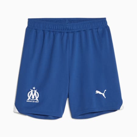 Olympique de Marseille Youth Football Shorts, Clyde Royal-PUMA White, small