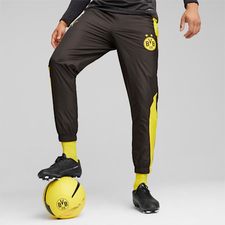 Pantalon d'avant-match 23/24 Borussia Dortmund, PUMA Black-Cyber Yellow, small
