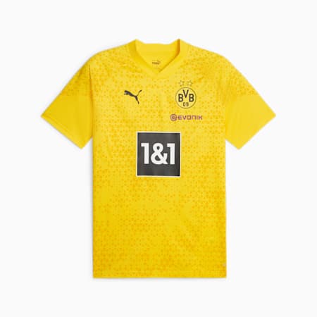 Borussia Dortmund voetbaltrainingsshirt, Cyber Yellow-PUMA Black, small
