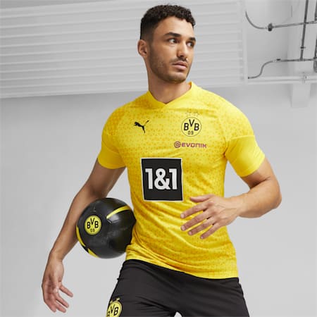 Borussia Dortmund Football Training Jersey, Cyber Yellow-PUMA Black, small